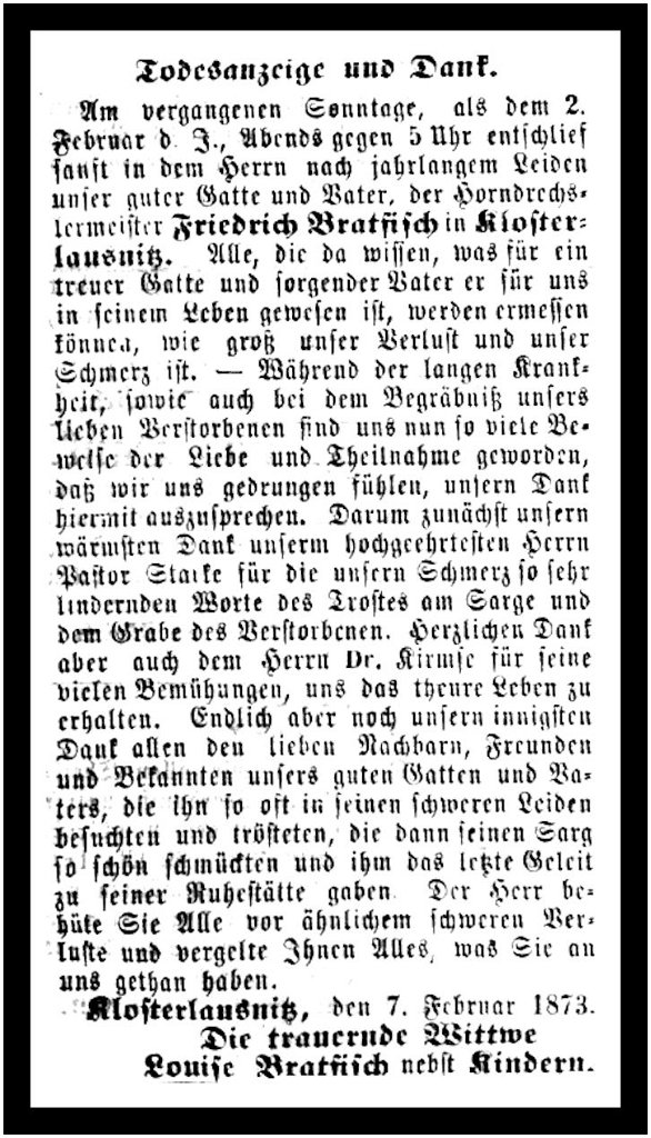1873-02-02 Kl Trauer Bratfisch Horndrechslermeister